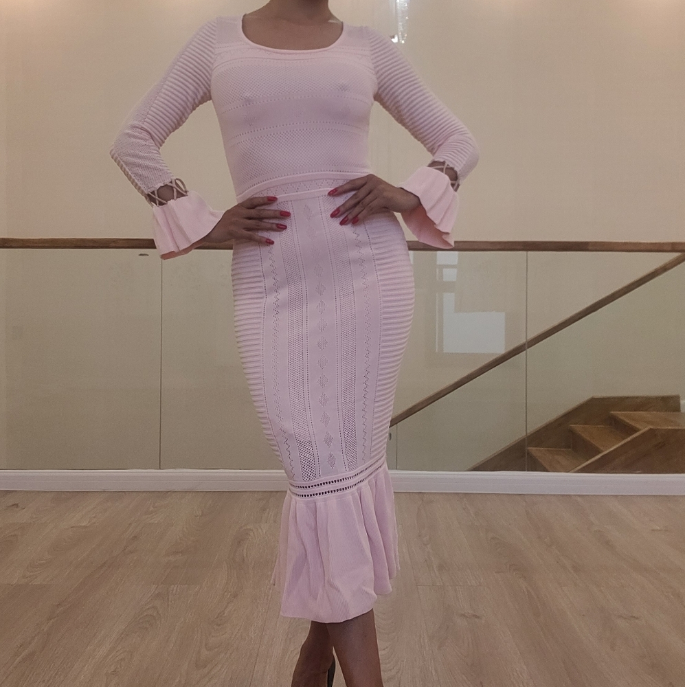 Shift peach color bebe dress